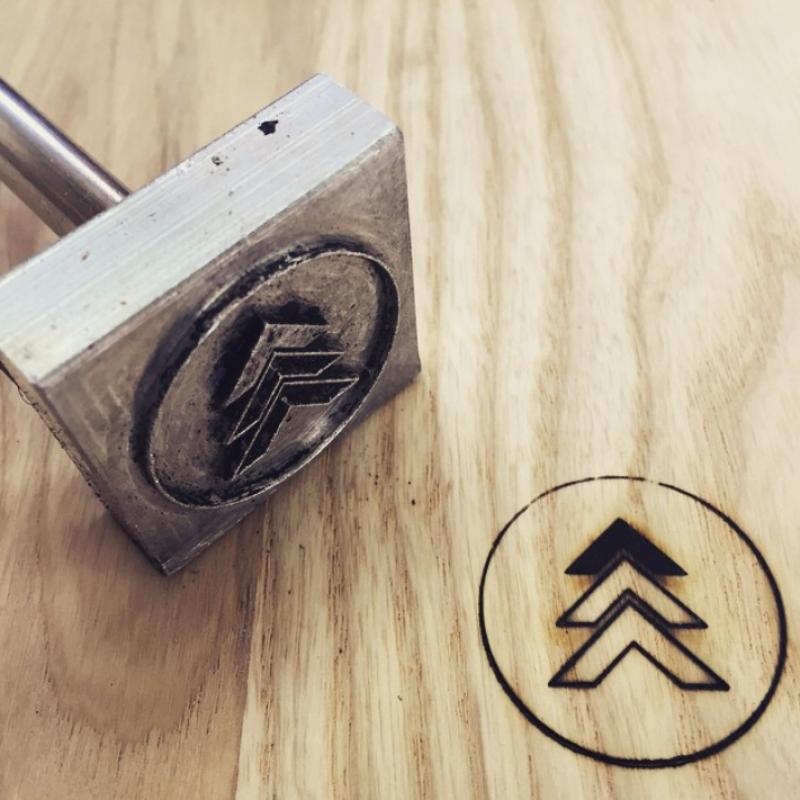 Heat Brand Logo on Wood