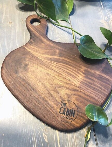 Personalized logo on charcuterie board