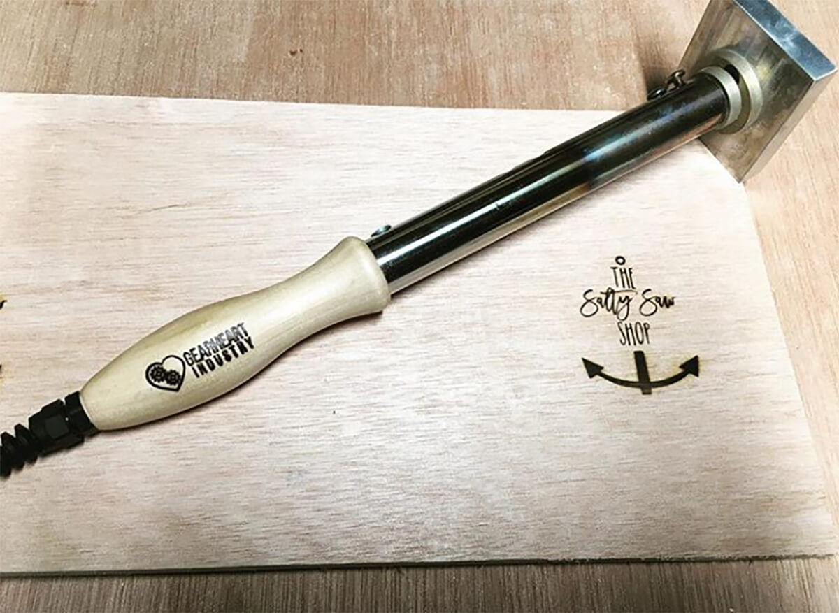 Branding Iron with anchor to represent The Salty Sea Shop