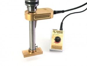 Drill press mounted branding iron