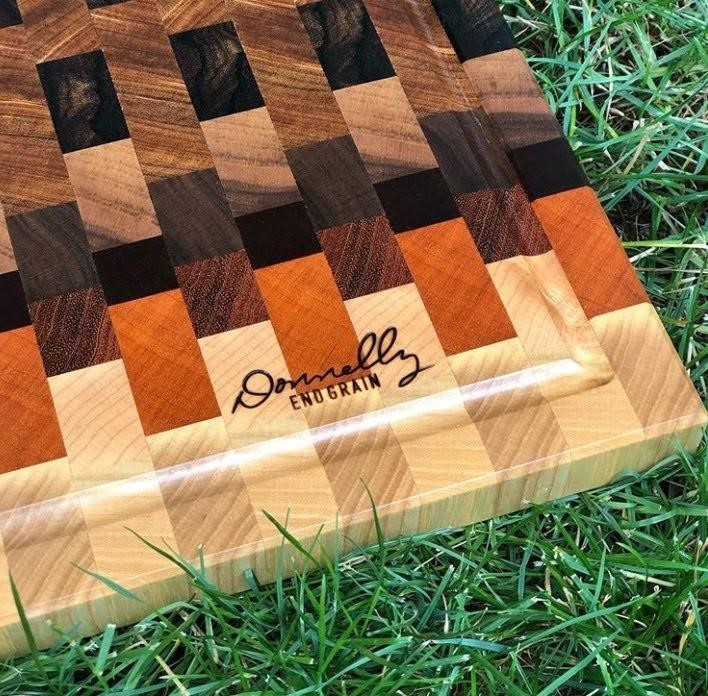 Wooden board with signature